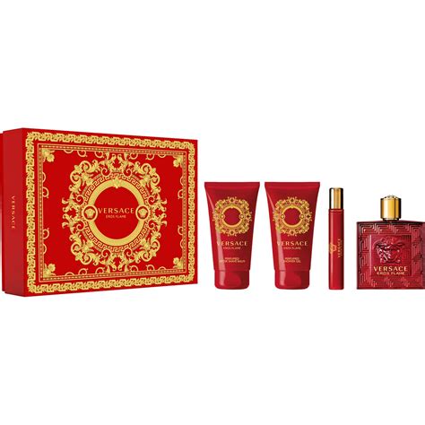 versace men's 4 pc eros gift set|More.